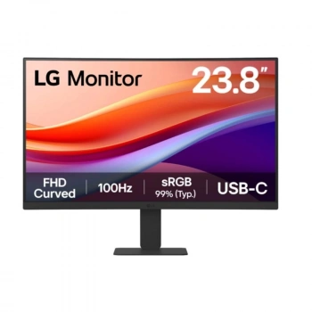 23.8 Lg 24u421a-b Va 5ms 100hz Usb-c Hdmı Fhd 1920x1080 Curved Vesa Sıyah
