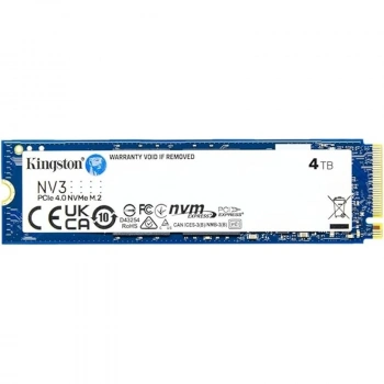 4 Tb Kıngston Nv3 M.2 Nvme Pcıe Gen4 6000/4000mbs Snv3s/4000g