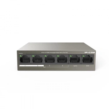 Ip-com F1106p-4-63w 4 Port 10/100+2x10/100 Uplınk Metal Kasa 58w Poe Swıtch