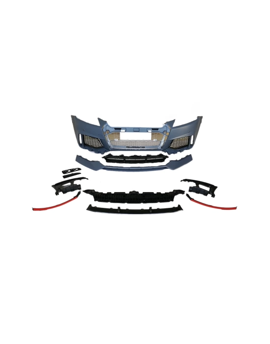 Audi TT 2014-2018 İçi̇n Uyumlu Ttrs Ön Tampon Panjur Set (Sıyah Trım &Panjur)