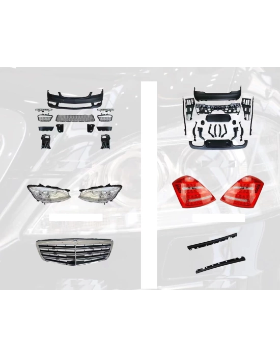 Mercedes W221 S Serisi Uyumlu  S63 & S65 Body Kit (Far Ve Stop Dahil Full Set)