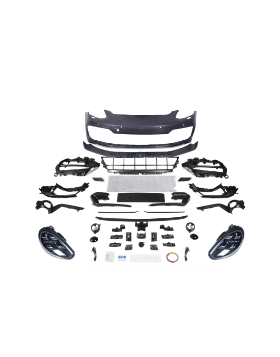 Porsche Panamera 2014-2016 Için Full Facelift 2018 Gts Için Uyumlu Body Kit (Farlar Dahil)