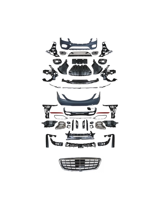Mercedes W222 S Serisi Için Uyumlu  S450 Body Kit (Ön Arka Tampon & Panjur&Egzoz)