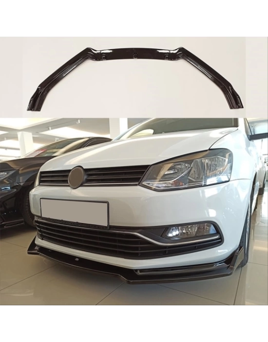 Volkswagen Polo 2009-2017 Için Uyumlu Mk5 Ön Lip (Boyasiz)