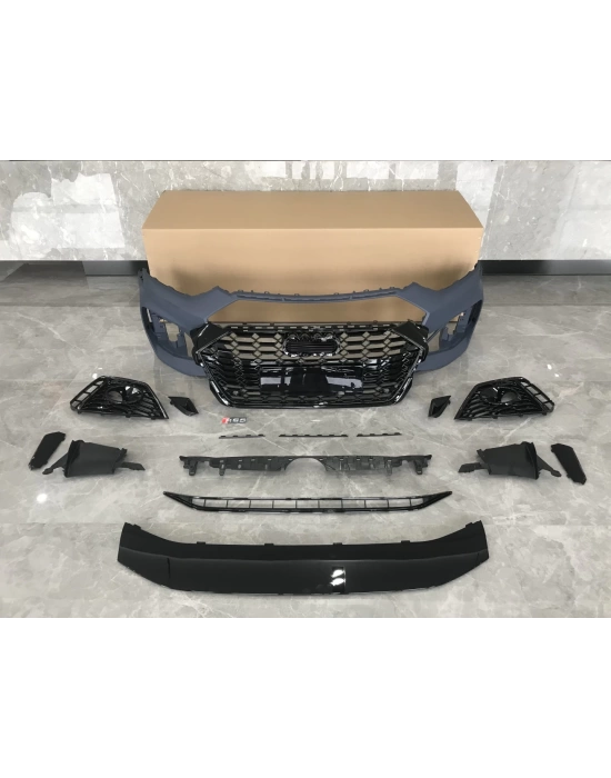 Audi A5 2021+ Uyumlu RS4 Ön Tampon ve Panjur - Full Set