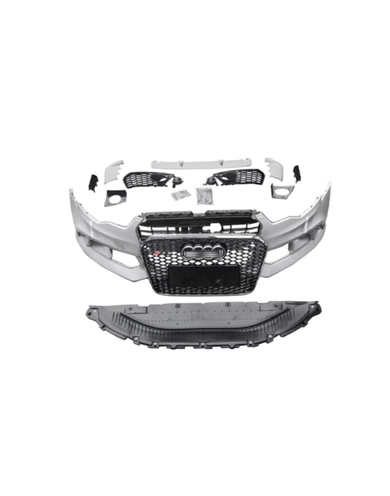 Audi A6 2012-2014 Için Uyumlu Rs6 Ön Tampon Panjur Seti (Krom Çerçeve)