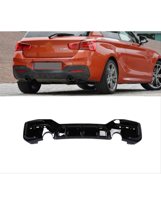 BMW 1 Serisi F20 2015-2018 Uyumlu MT Tampon Uyumlu Çift Çıkış Difüzör - Tekli Egzoz