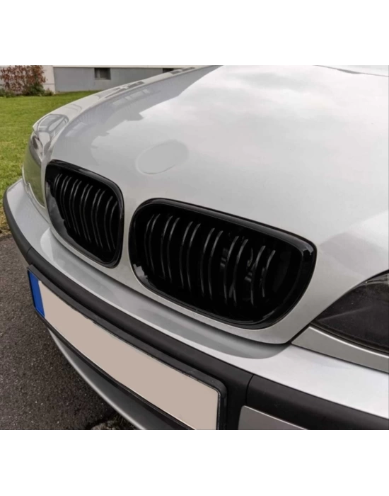 BMW 3 Serisi E46 2002-2004 Uyumlu Çift Çizgi M Panjur