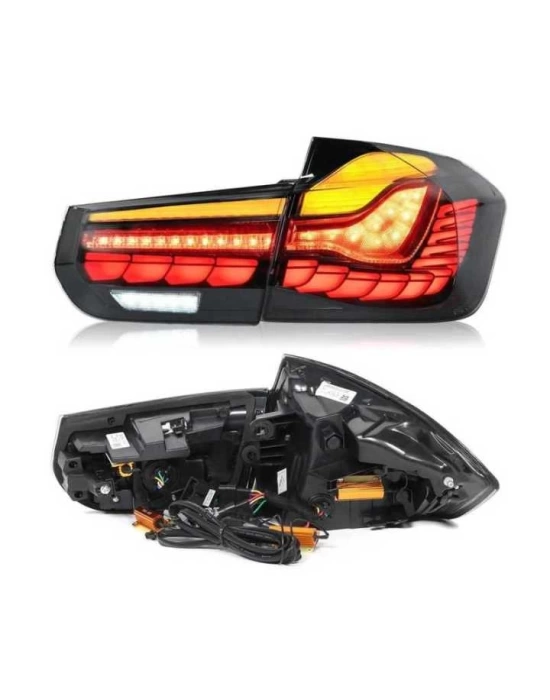 BMW 3 Serisi F30 Uyumlu Dragon GTS LED Stop Set - Smoke (Dinamik Animasyonlu)