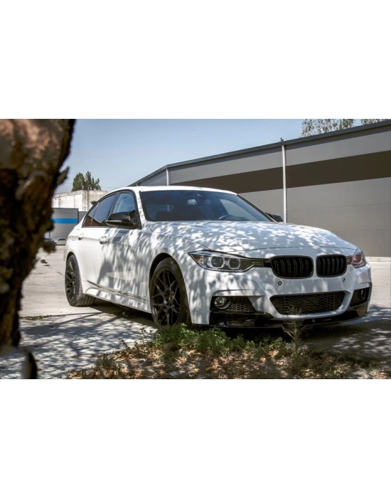 BMW 3 Serisi F30 Uyumlu M-Sport Ön Lip 3 Parça - Piano Black