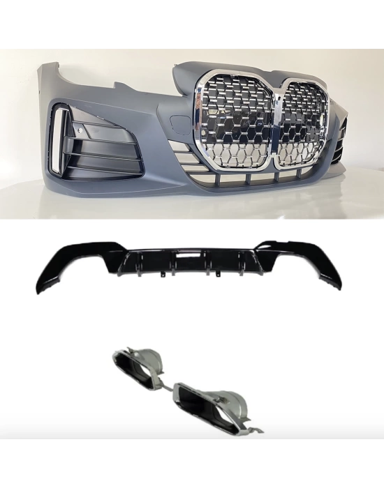 BMW 3 Serisi G20 Uyumlu G22 Facelift Body Kit Set (Krom Çereveli)