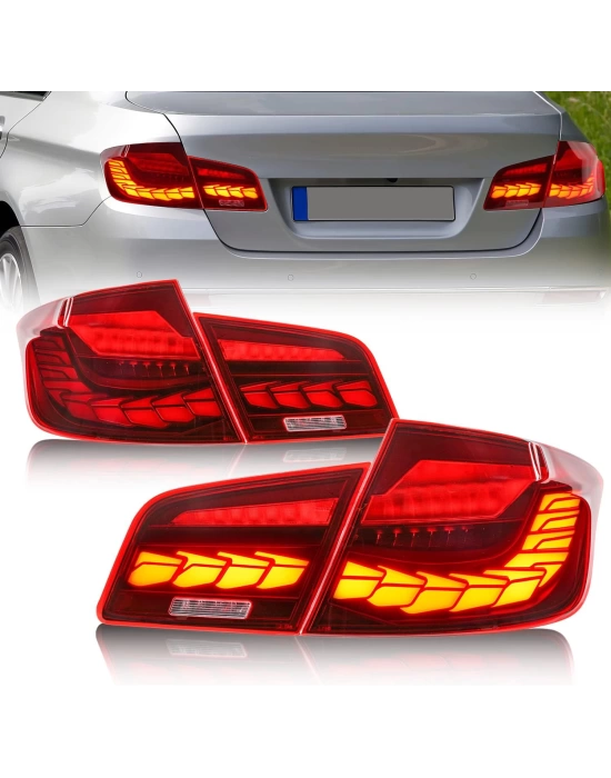 BMW 5 Serisi F10 Uyumlu Dragon GTS LED Stop Set - Kırmızı