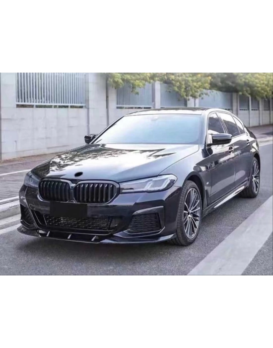 BMW 5 Serisi G30 Lci 2021+ Uyumlu Ön Lip - Piano Black