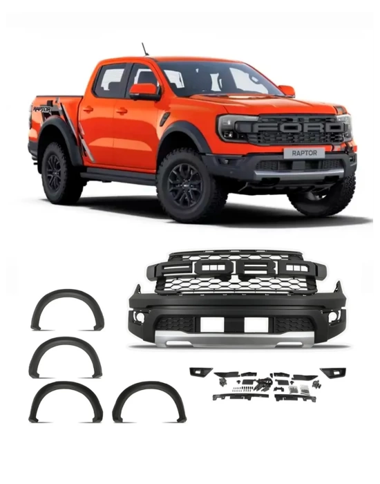 Ford Ranger 2022+ (XLT-Sport-Wildtrack) Uyumlu 2022+ Raptor Facelift Body Kit