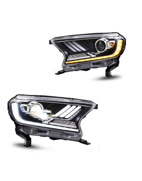 Ford Ranger T7 ve T8 Uyumlu Mustang Design LED Far Set