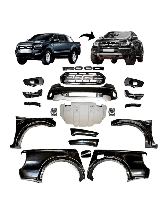 Ford Ranger T7 ve T8 Uyumlu Raptor Facelift Body Kit - Full Set