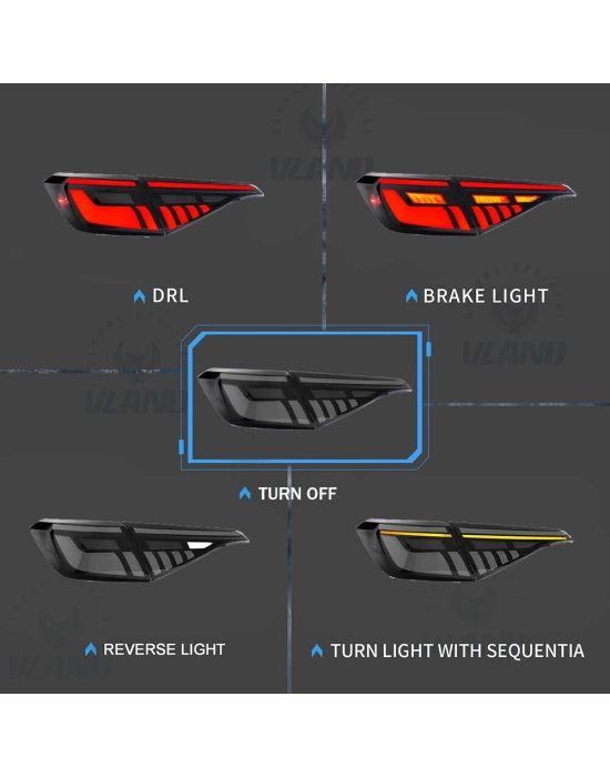 Honda Civic 2022+ Uyumlu New Line LED Stop Set - Smoke