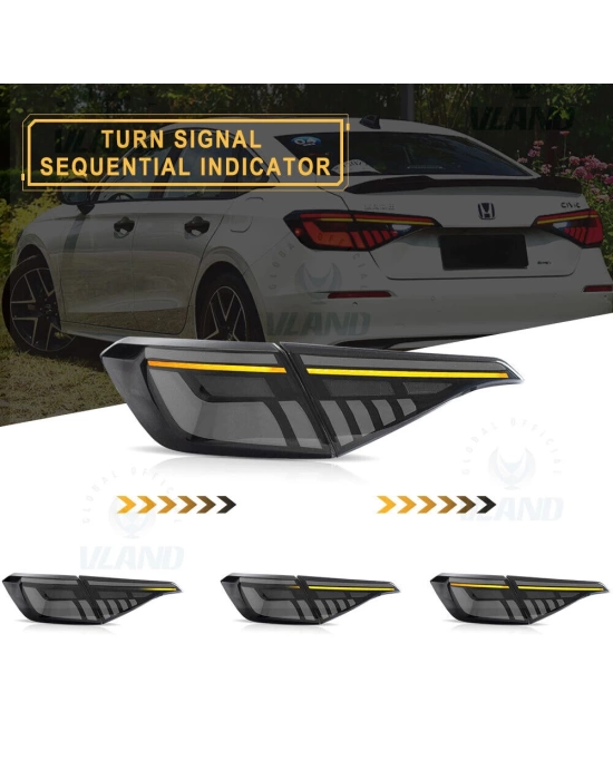 Honda Civic 2022+ Uyumlu New Line LED Stop Set - Smoke