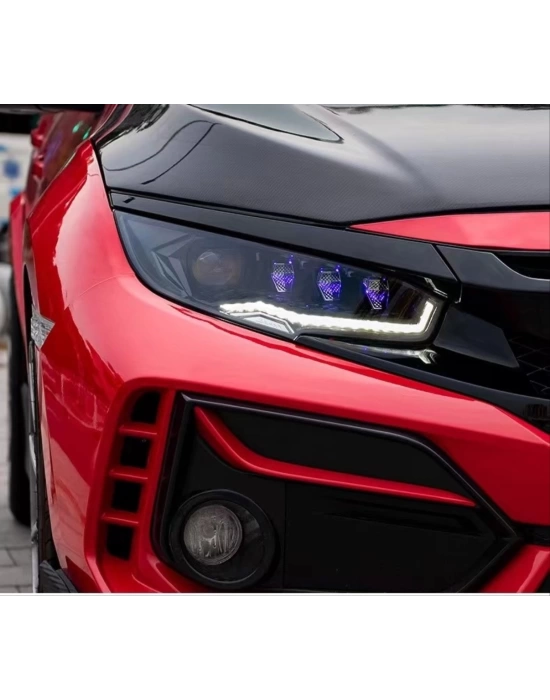 Honda Civic Fc5 2016-2021 Uyumlu Diamond LED Far Seti - Hareketli Model