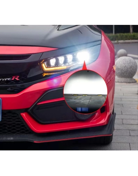 Honda Civic Fc5 2016-2021 Uyumlu Diamond LED Far Seti - Hareketli Model