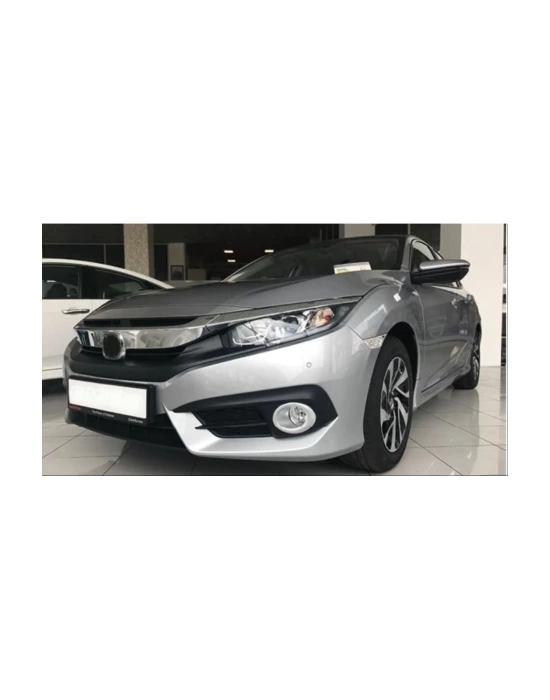 Honda Civic Fc5 2016-2021 Uyumlu Oval Sis Kaplaması - Silver (2 Adet)