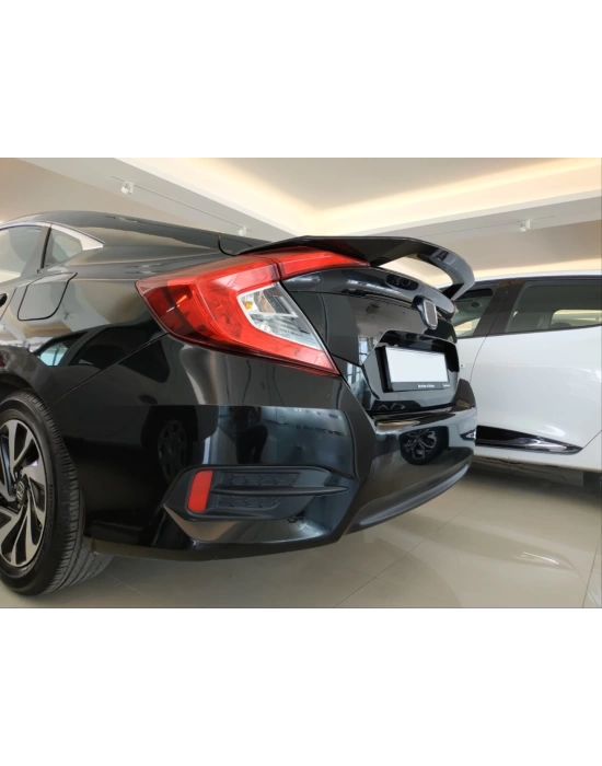 Honda Civic Fc5 2016-2021 Uyumlu V Style Spoiler - Piano Black