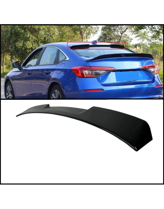 Honda Civic Fe1 2022+ Uyumlu Cam Üstü RS Spoiler - Piano Black