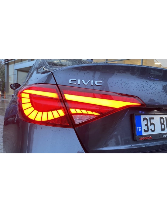 Honda Civic Fe1 2022+ Uyumlu Dragon LED Stop - Kırmızı