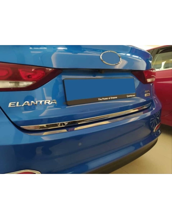 Hyundai Elantra 2016-2019 Uyumlu Bagaj Alt Çıtası - Krom