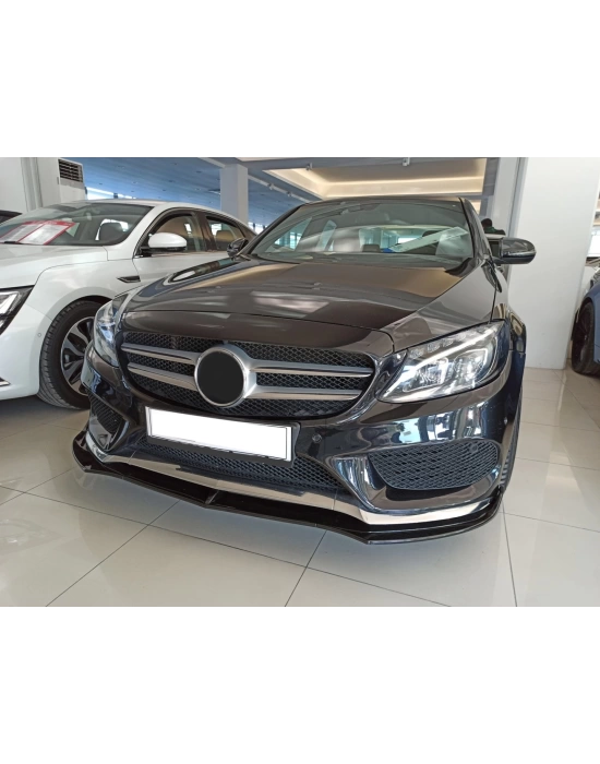 Mercedes C Serisi W205 2015-2018 Uyumlu Brabus Ön Lip - Piano Black