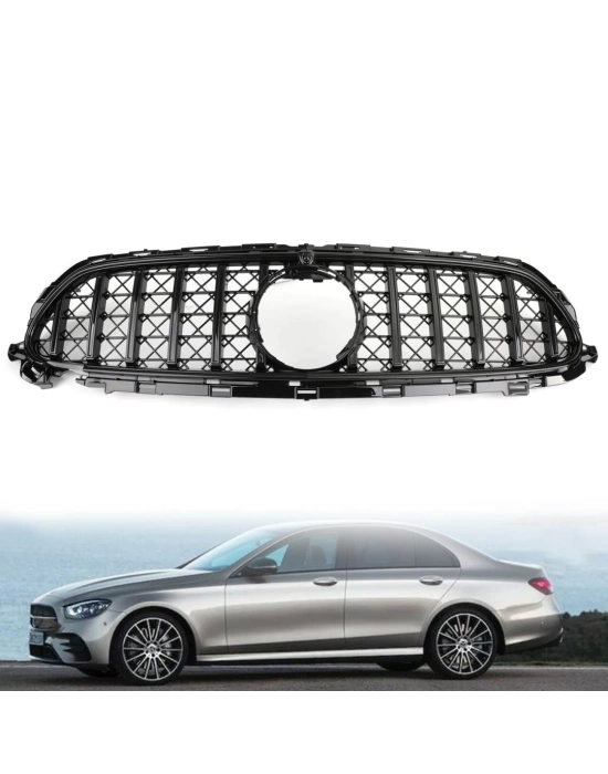 Mercedes E Serisi W213 2020+ Uyumlu GTR Panjur - Siyah Telli Versiyon (Mesh Design)