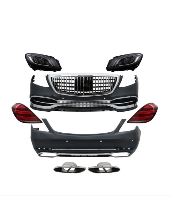 Mercedes S Serisi W222 Uyumlu Maybach Body Kit (Far ve Stop Dahil) - Full Set