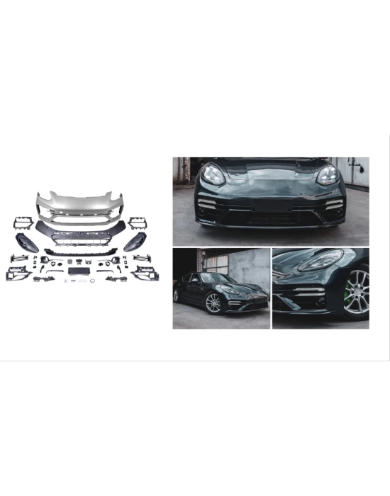 Porsche Panamera 2011-2013 Uyumlu Full Facelift 2018 Turbo S Body-Kit (Farlar Dahil)