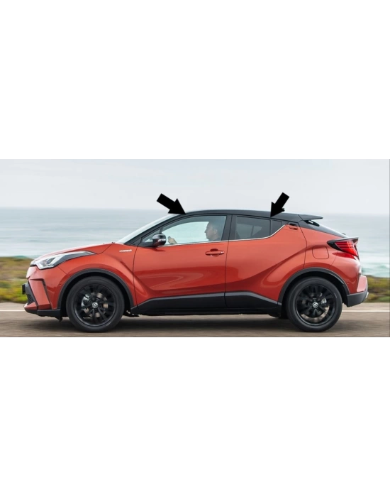 Toyota C-HR 2016-2019 Uyumlu Cam Nikelaj Set