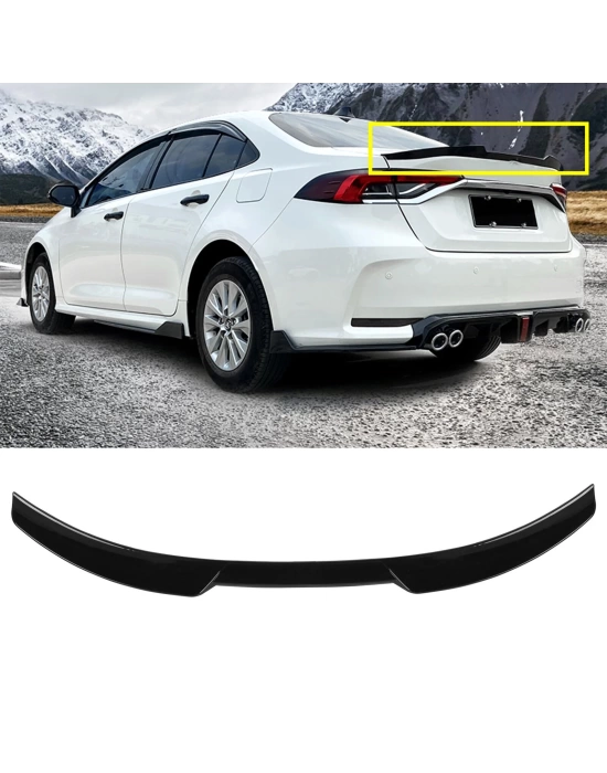 Toyota Corolla 2019+ Uyumlu Bagaj Üstü Spoiler - Piano Black