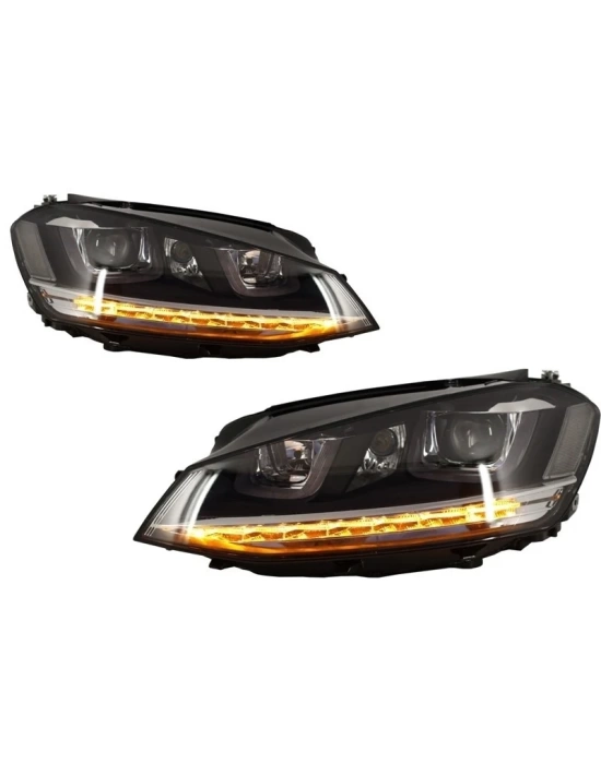 Volkswagen Golf 7 Uyumlu U LED Far - Silver