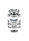 Mercedes W222 S Serisi Için Uyumlu  S450 Body Kit (Ön Arka Tampon & Panjur&Egzoz)