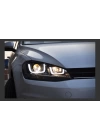 Volkswagen Golf 7 Için Uyumlu U Led Far Silver Haraketli Sinyal -(Full Led-Çi̇ft U)