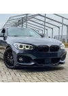 BMW 1 Serisi F20 2015-2018 LCI MT Tampon Uyumlu Ön Lip - Piano Black