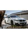 BMW 3 Serisi F30 Uyumlu M-Sport Ön Lip 3 Parça - Piano Black