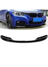 BMW 3 Serisi F30 Uyumlu M-Sport Ön Lip 3 Parça - Piano Black