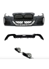 BMW 3 Serisi G20 Uyumlu G22 Facelift Body Kit Set (Piano Black Çereveli)