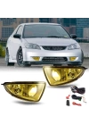 Honda Civic 2004-2005 Uyumlu Sarı Cam Sis Far Seti