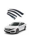Honda Civic Fc5 2016-2021 Uyumlu Cam Rüzgarlığı - Krom Çıta