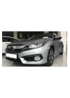 Honda Civic Fc5 2016-2021 Uyumlu Oval Sis Kaplaması - Silver (2 Adet)