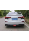 Honda Civic Fe1 2022+ Uyumlu 4 Egzoz Difüzör LEDli