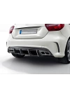 Mercedes A Serisi W176 2012-2015 Uyumlu A45 Difüzör ve Silver Egzoz Seti (AMG Paket Uyumlu)