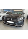 Mercedes C Serisi W205 2015-2018 Uyumlu Brabus Ön Lip - Piano Black