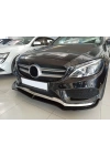 Mercedes C Serisi W205 2015-2018 Uyumlu Brabus Ön Lip - Piano Black