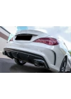 Mercedes CLA Serisi W117 2013-2015 Uyumlu CLA45 Difüzör ve Siyah Egzoz Seti